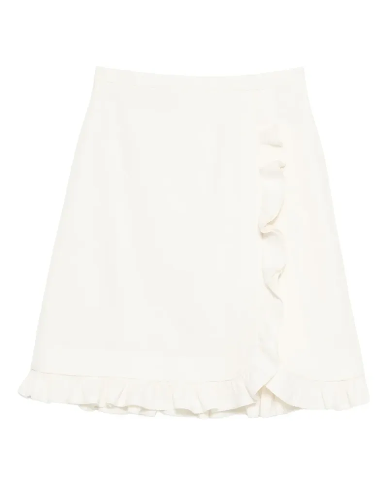 Valentino Garavani ruffled mini skirt - Weiß Weiß