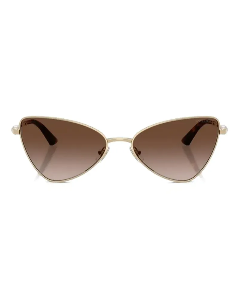 Jimmy Choo pearl-embellished cat-eye sunglasses - Gold Gold
