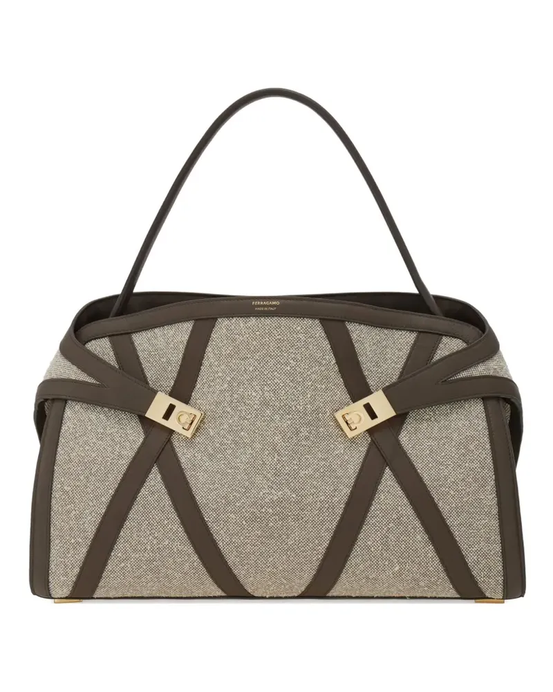 Ferragamo Hug Schultertasche - Weiß Weiß
