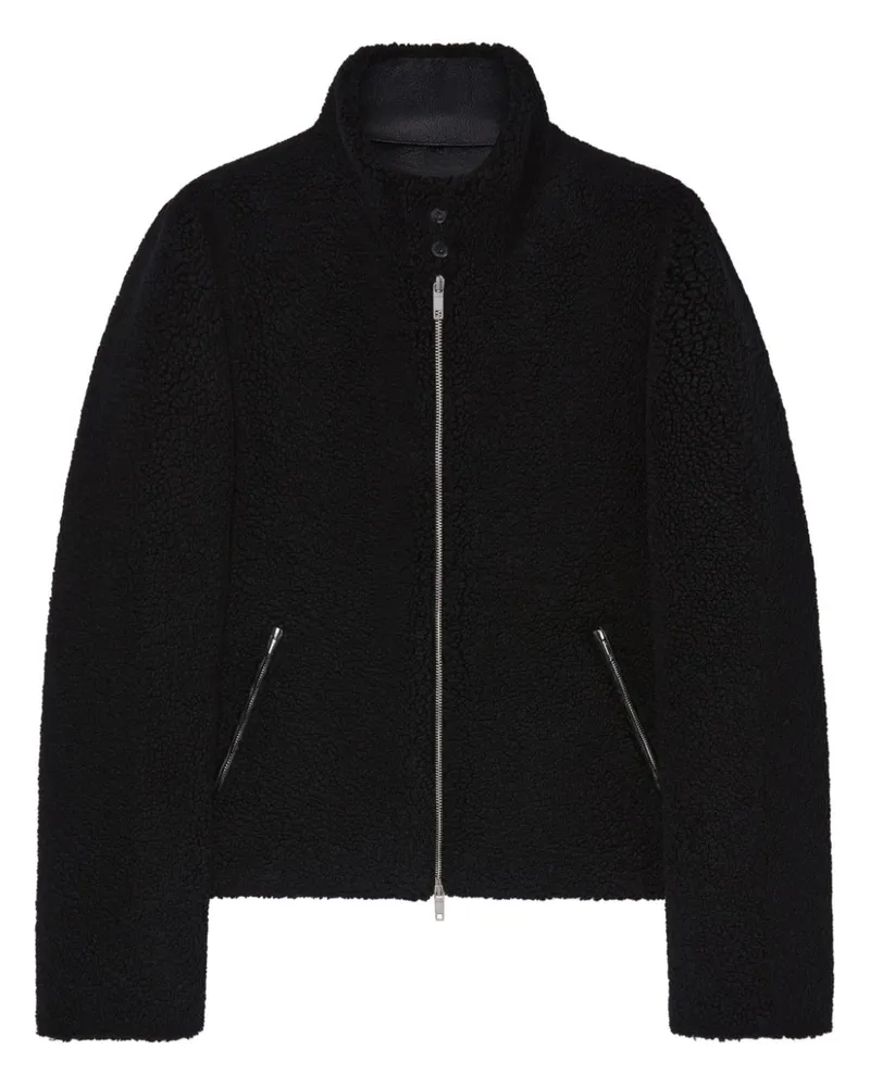 Courrèges Bomberjacke aus Fleece - Schwarz Schwarz