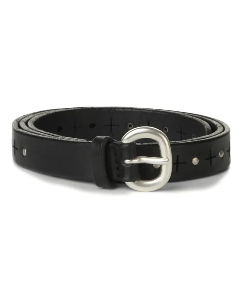 Orciani Gürtel mit Nieten - Schwarz Schwarz