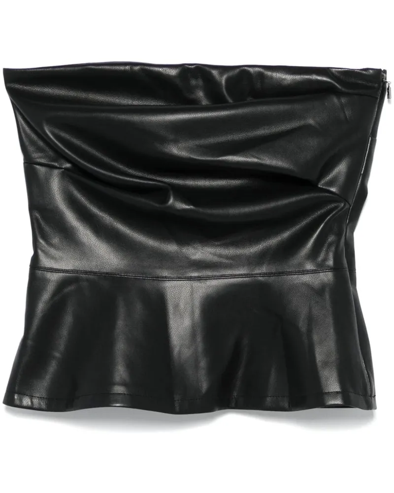ROTATE Birger Christensen Drapiertes Top - Schwarz Schwarz