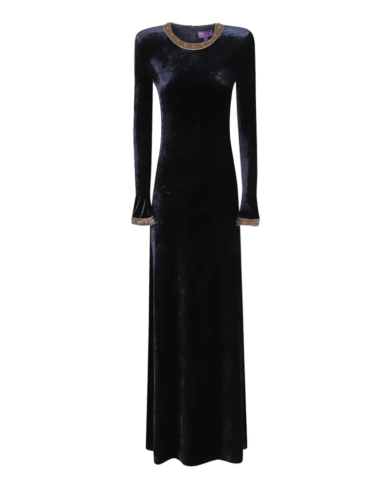 Ralph Lauren Nancie velour evening dress - Blau Blau