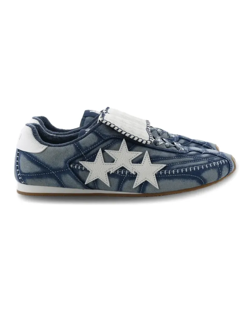 Amiri Pacific Flat Patchwork-Sneakers - Blau Blau