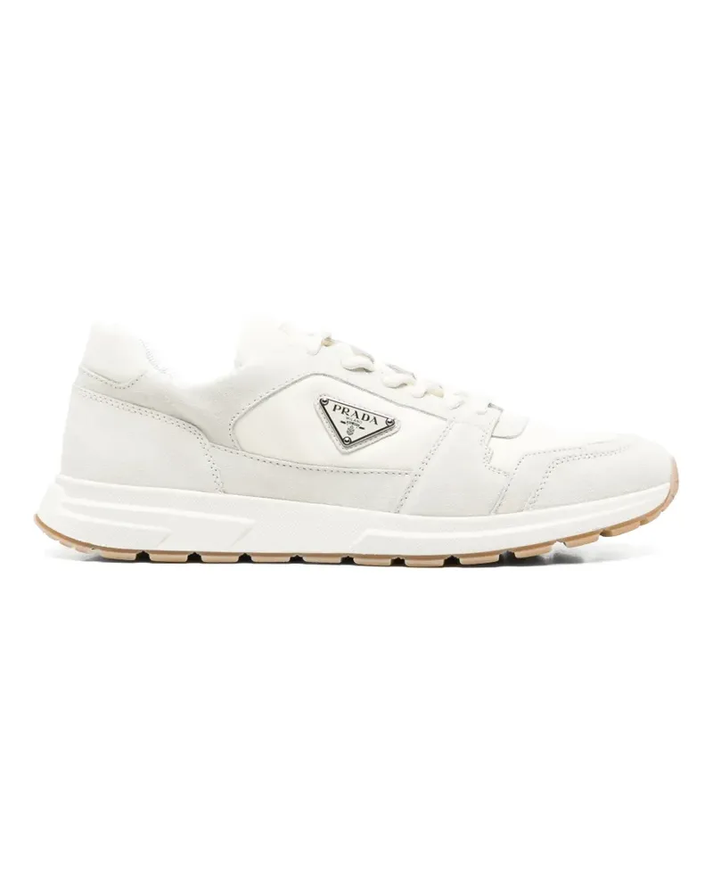 Prada Sneakers mit Logo-Schild - Nude Nude