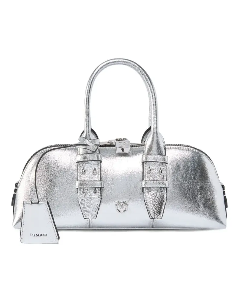 Pinko buckle handle tote bag - Silber Silber