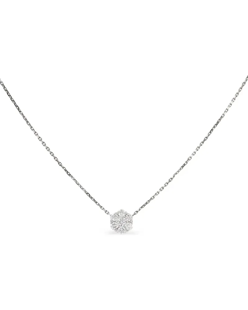 Van Cleef & Arpels 2010's flower-pendant diamond-embellishment necklace - Silber Silber