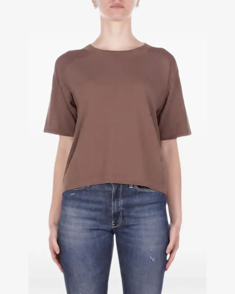 Max Mara Klassisches T-Shirt - Braun Braun