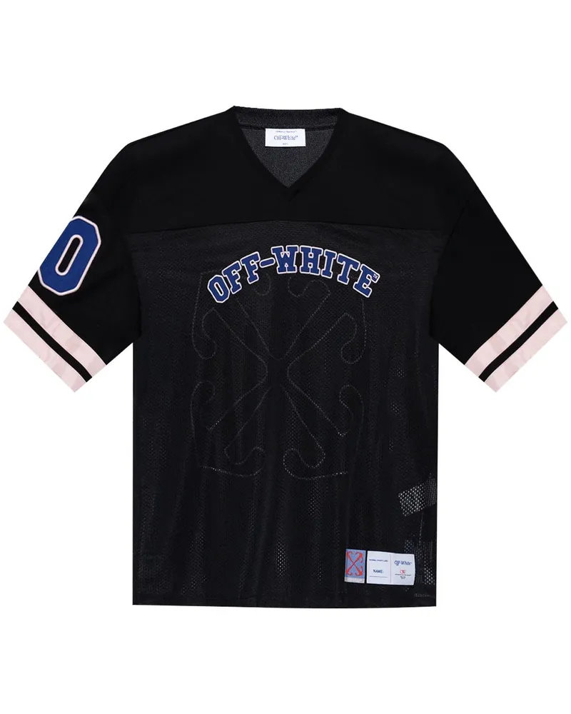OFF-WHITE Perforiertes T-Shirt - Schwarz Schwarz
