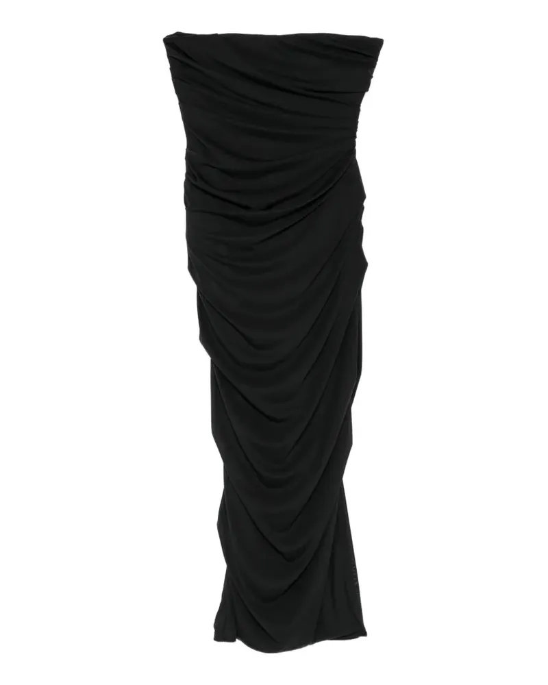 Alex Perry strapless ruched dress - Schwarz Schwarz