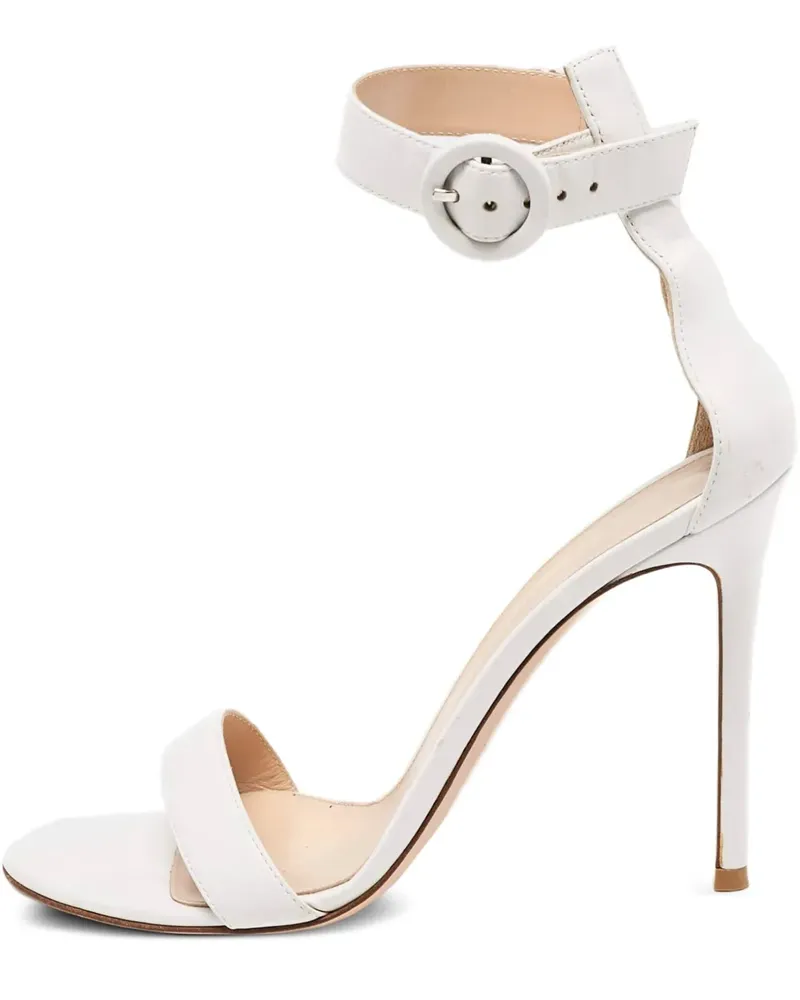 Gianvito Rossi Sandalen mit Schnalle 110mm - Weiß Weiß