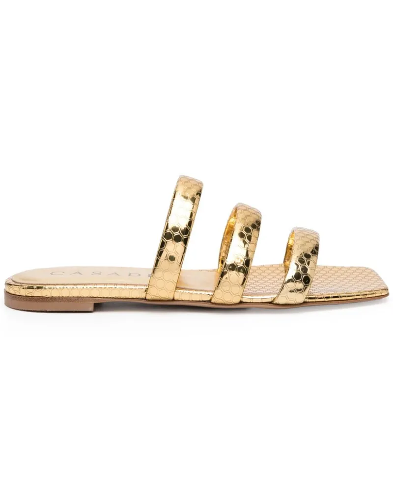 Casadei Atomium Pantoletten aus Leder - Gold Gold