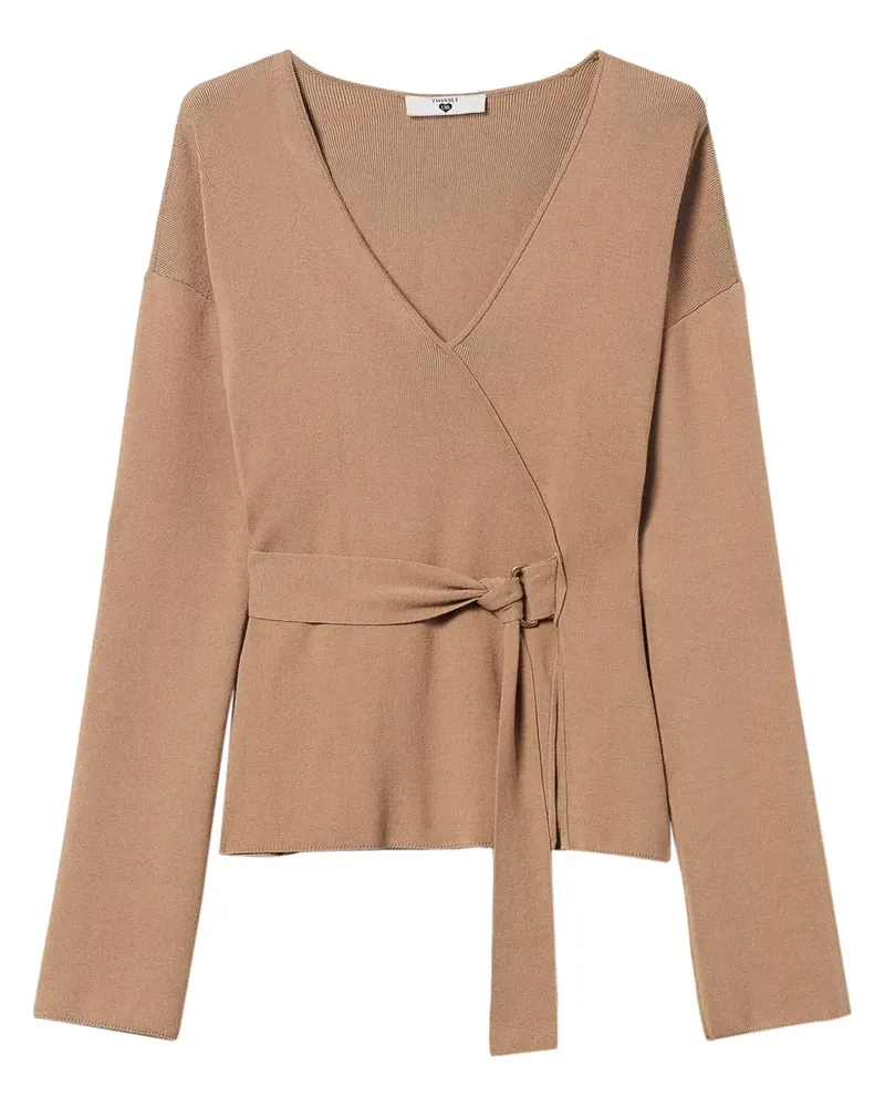 Twin-Set Gewickelte Bluse - Braun Braun