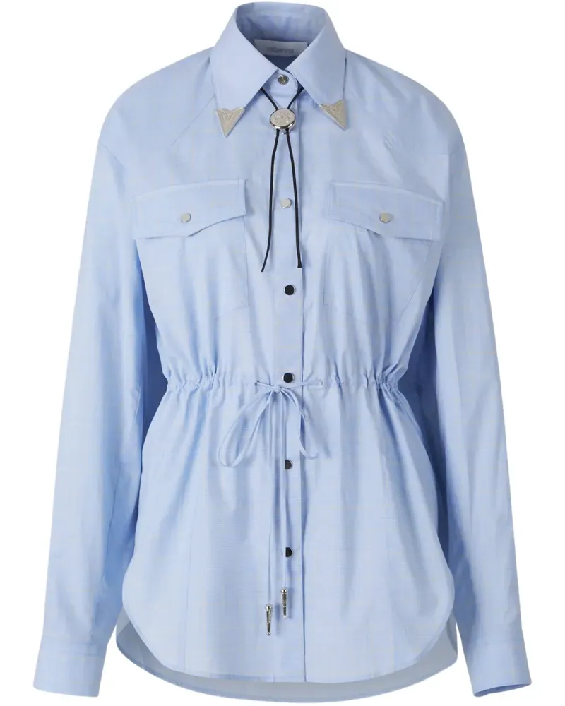 Paco Rabanne drawstring-waist shirt Blau