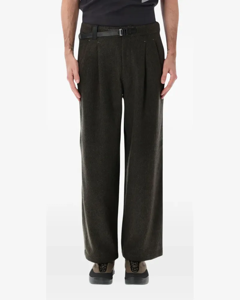 and wander pleated wide-leg trousers - Grün Grün