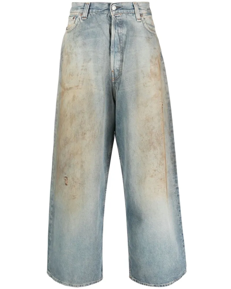 Acne Studios 2023 Halbhohe Wide-Leg-Jeans Blau