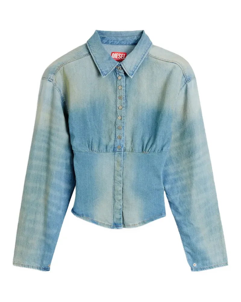 Diesel Jeanshemd mit Cut-Out - Blau Blau