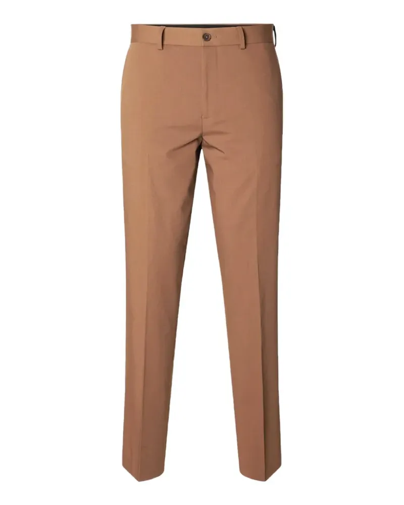 Selected belt-loops slim-fit trousers - Nude Nude