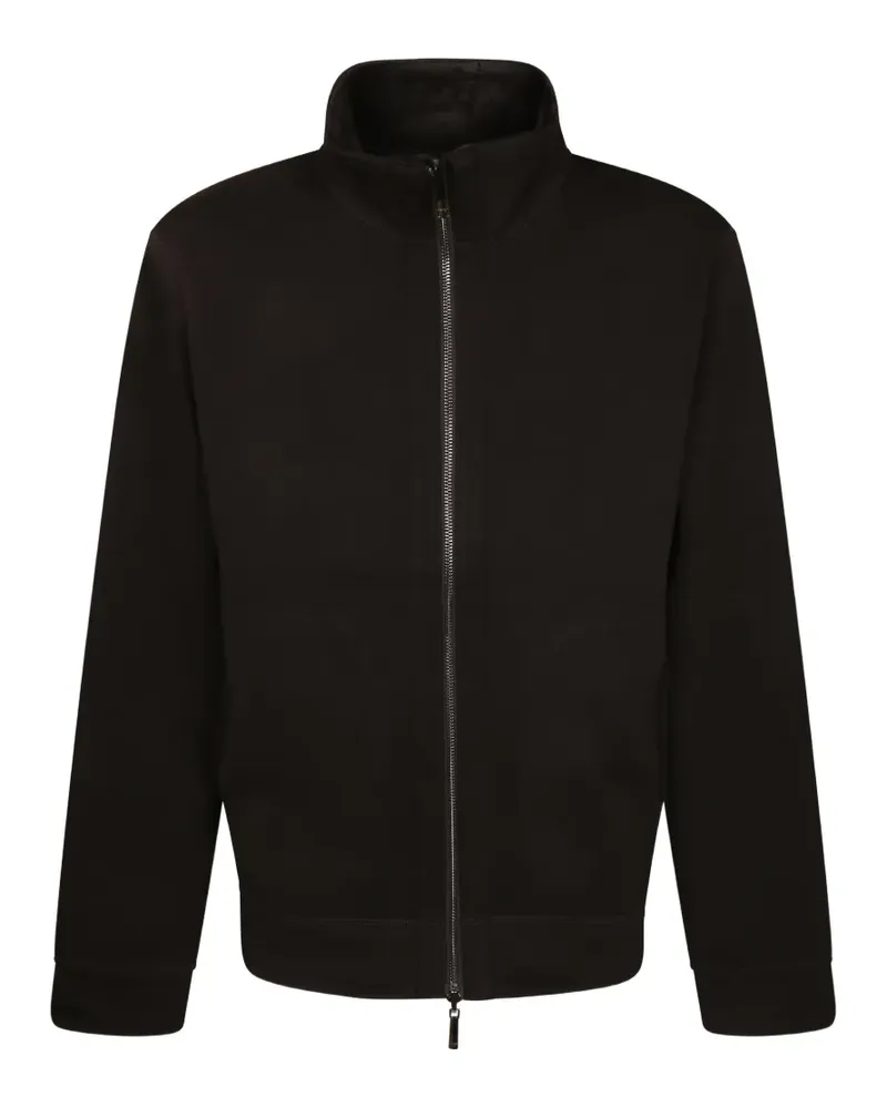 Emporio Armani Sweatshirtjacke mit Stehkragen - Schwarz Schwarz