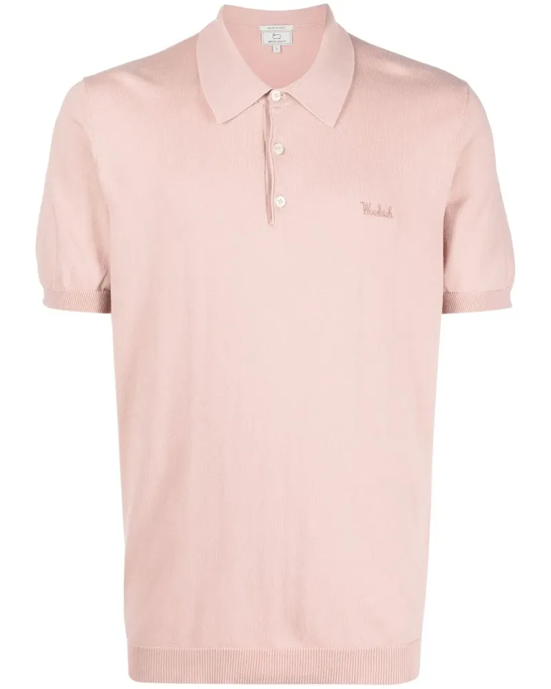 Woolrich Gestricktes Poloshirt mit Logo - Rosa Rosa