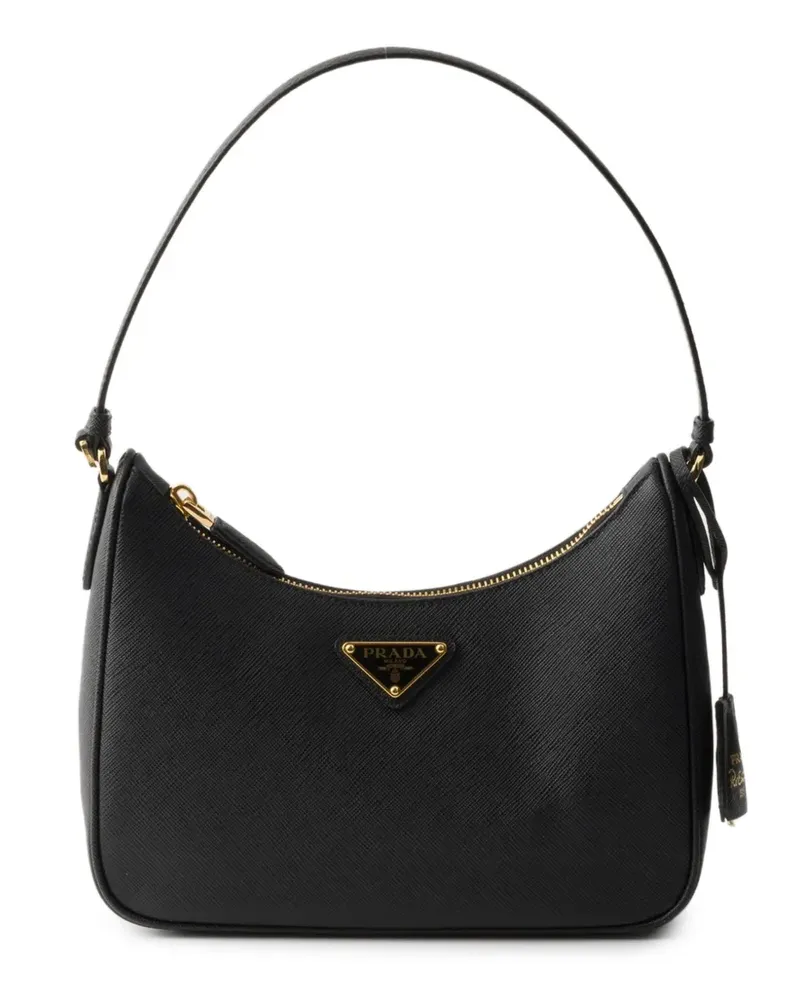 Prada Re-Edition Schultertasche - Schwarz Schwarz
