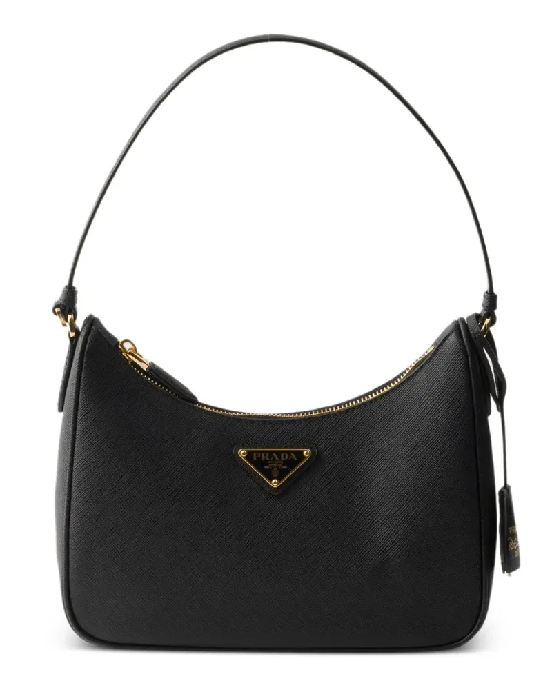 Prada Re-Edition Schultertasche - Schwarz Schwarz