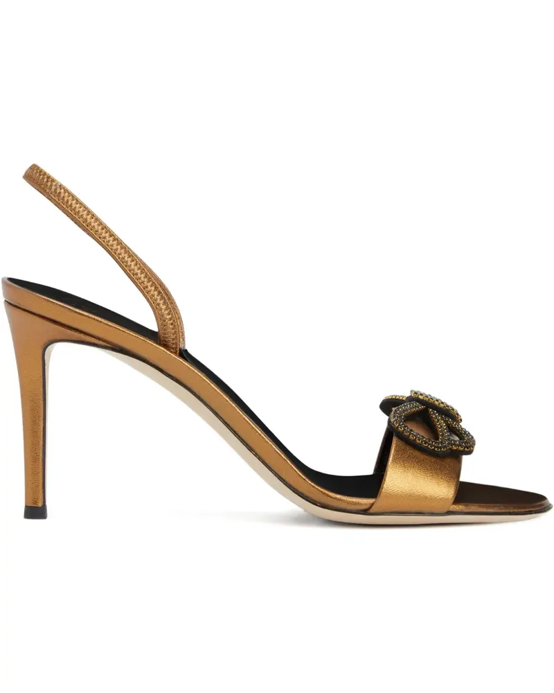 Giuseppe Zanotti Zari Slingback-Sandalen mit Schleifendetail - Bronze Bronze