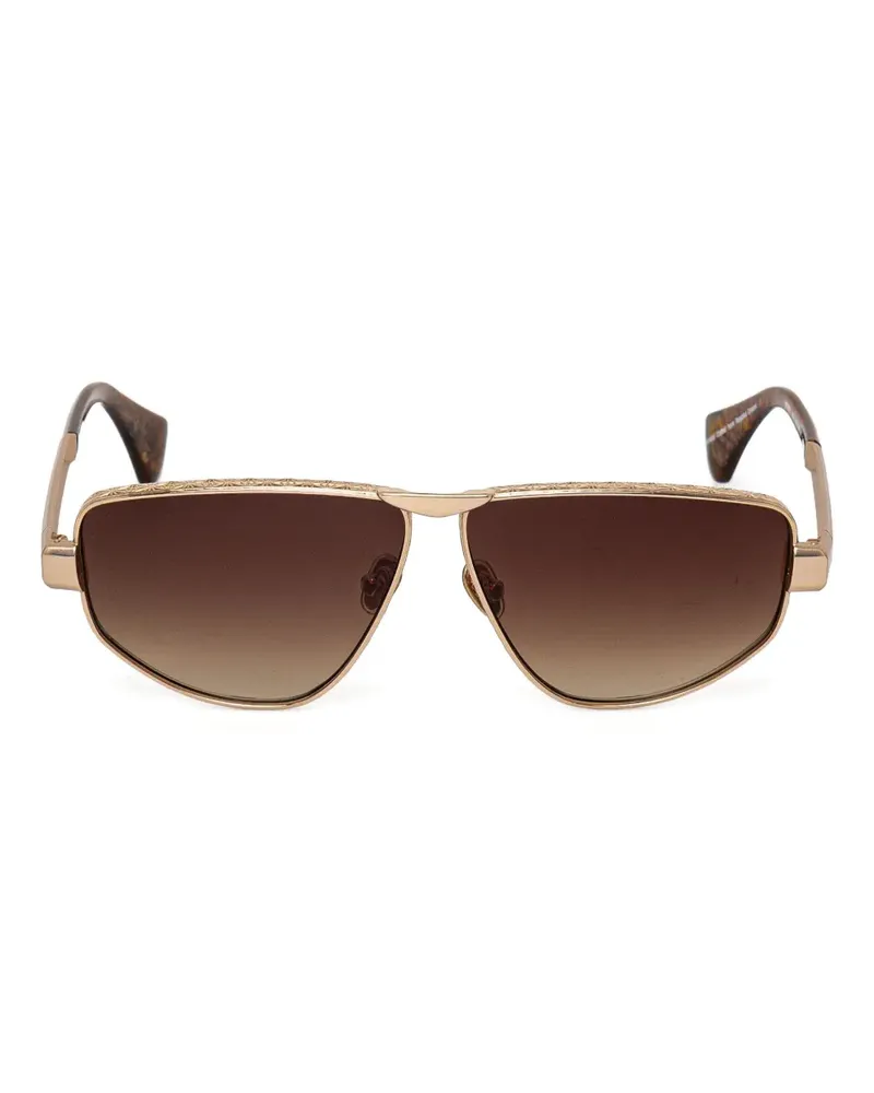 Vivienne Westwood Sonnenbrille mit geometrischem Gestell - Gold Gold