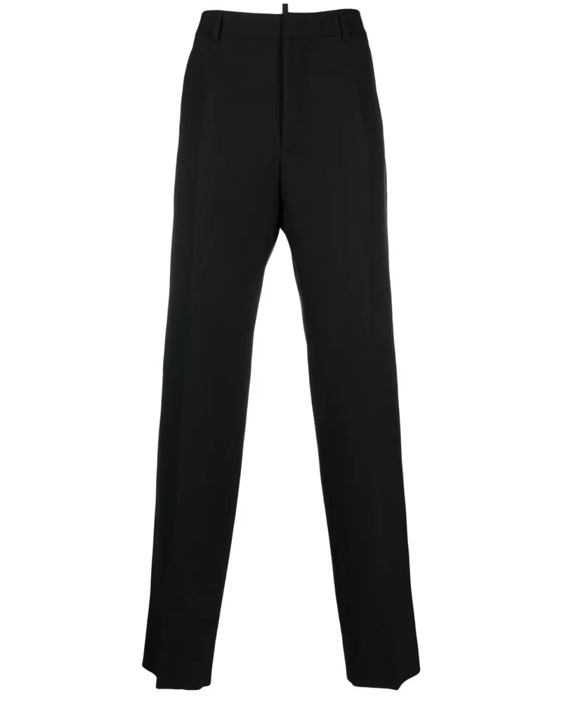 Dsquared2 Klassische Hose mit Logo-Schild - Schwarz Schwarz