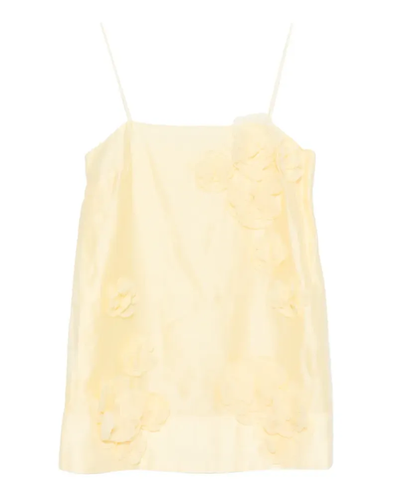 Aje. Cloudscape floral-appliqué blouse - Nude Nude