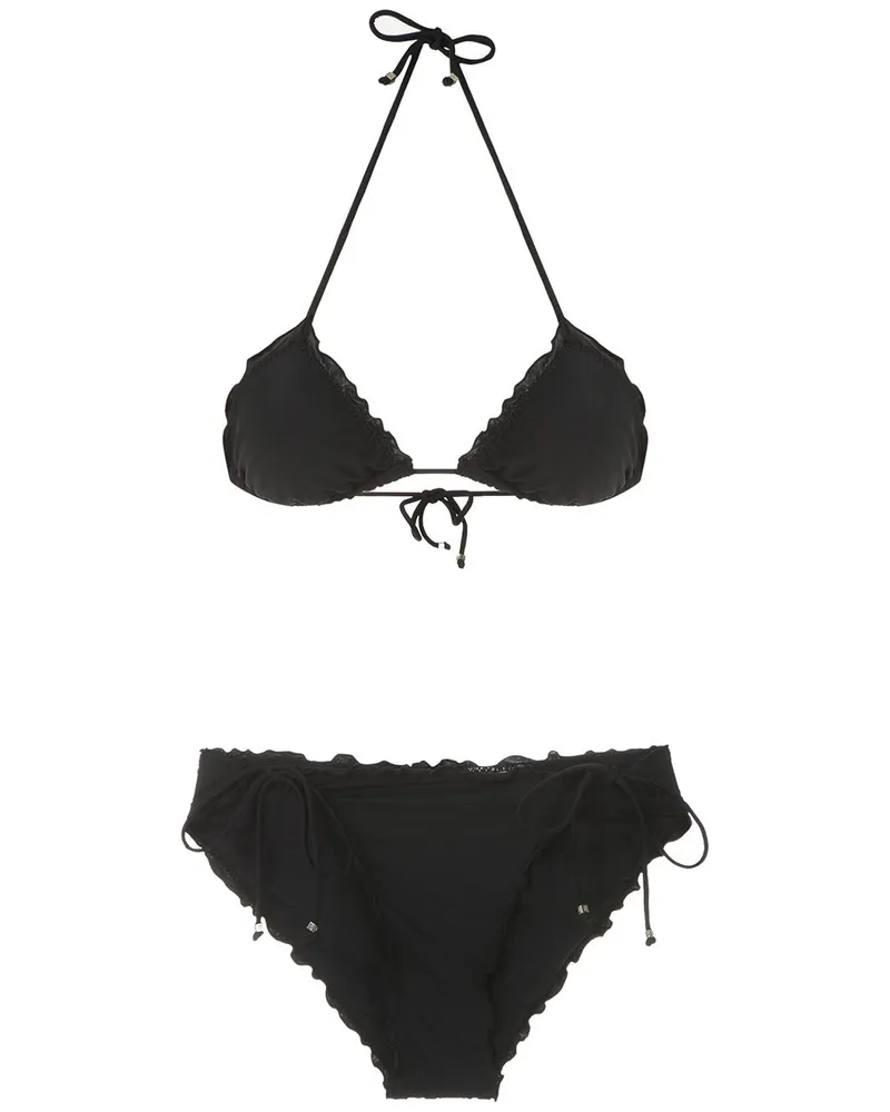 Amir Slama Triangel-Bikini - Schwarz Schwarz