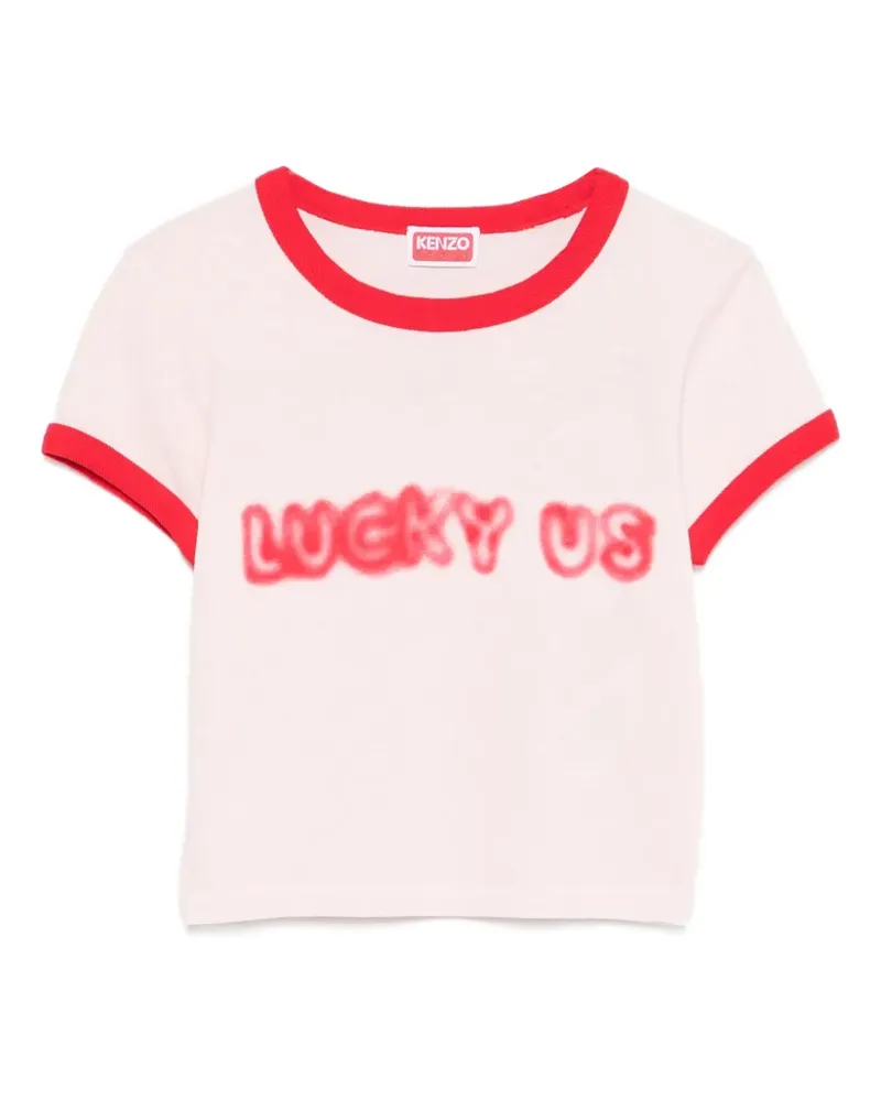 Kenzo print-detail T-shirt - Rosa Rosa