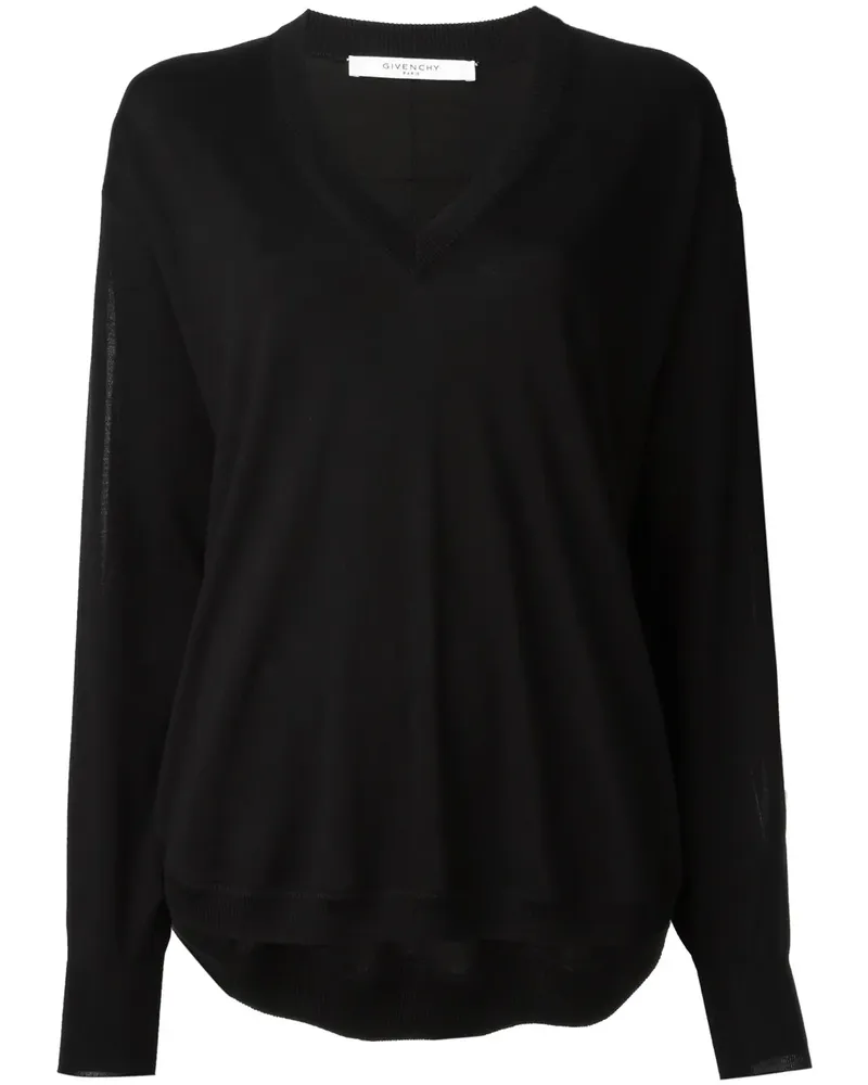 Givenchy Pullover mit geschlitzten Ärmeln - Schwarz Schwarz