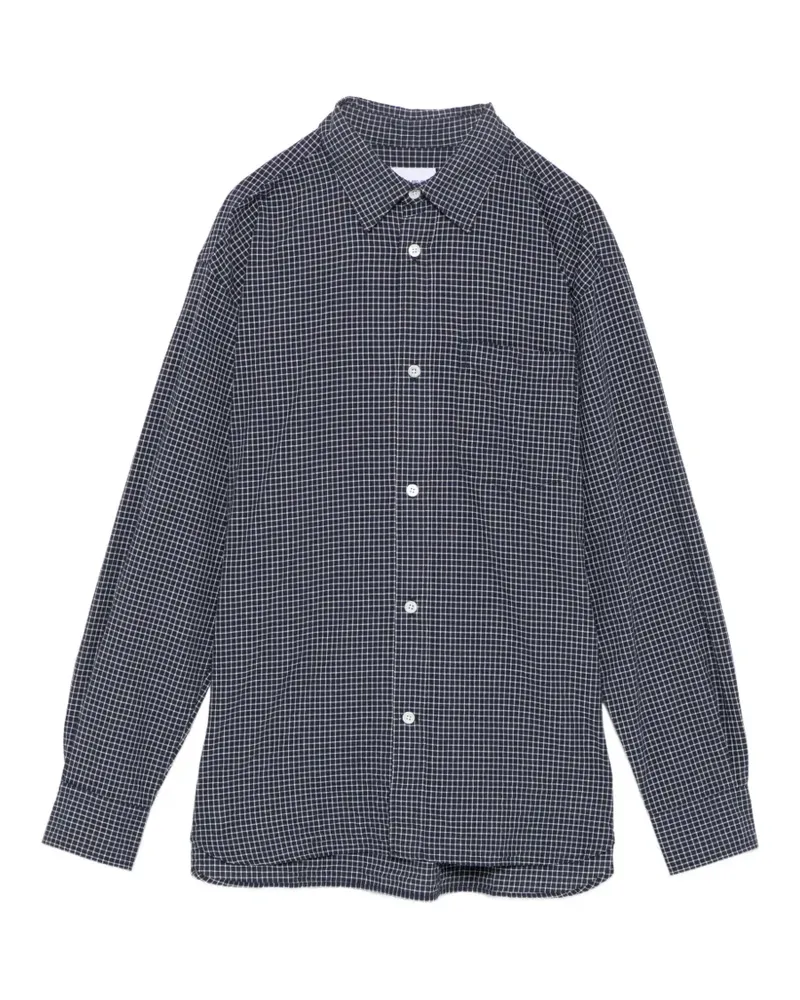 Norse Projects Espevil check oversized shirt - Blau Blau