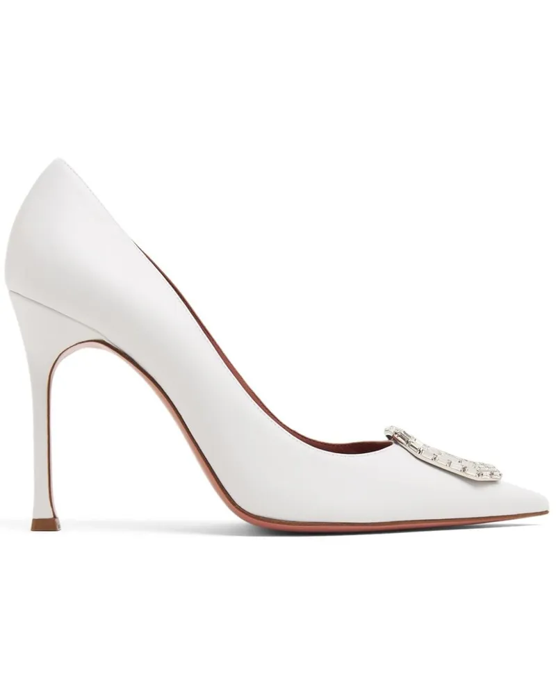 Amina Muaddi Camelia Pumps 105mm - Weiß Weiß