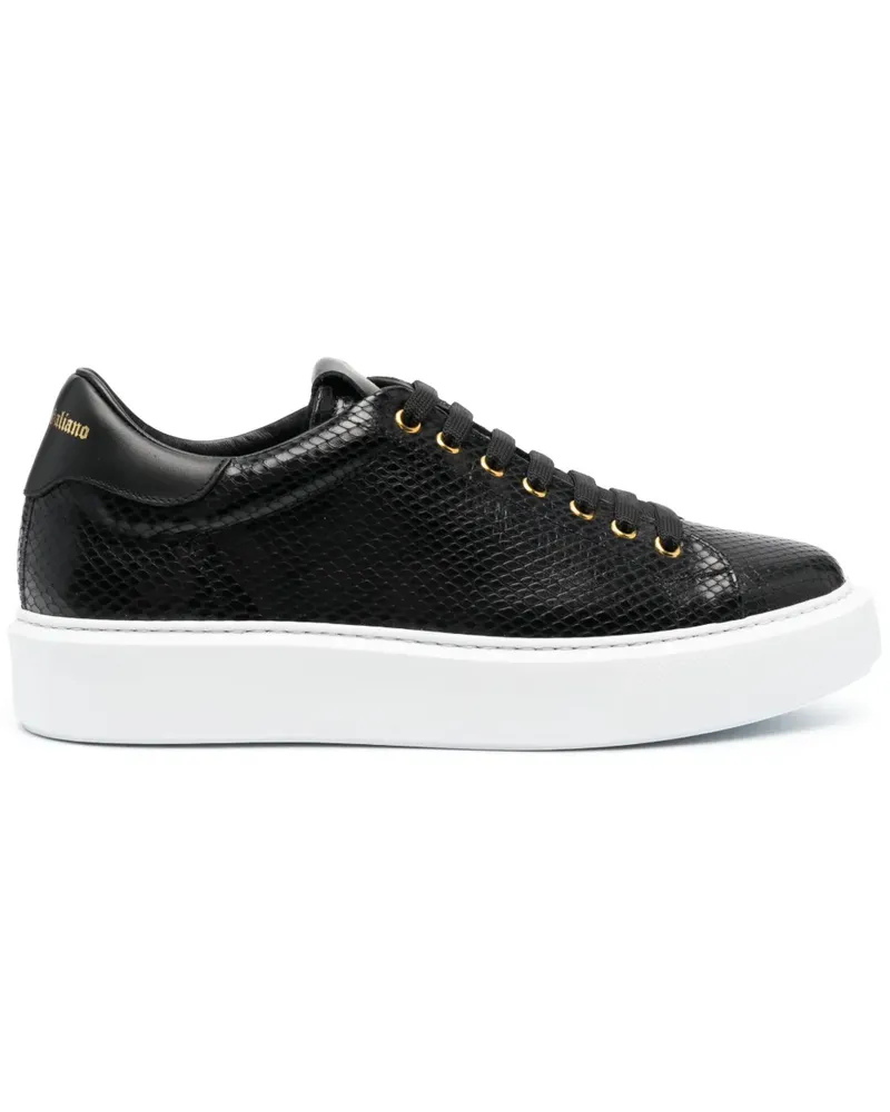 Giuliano Galiano Strukturierte Sneakers - Schwarz Schwarz