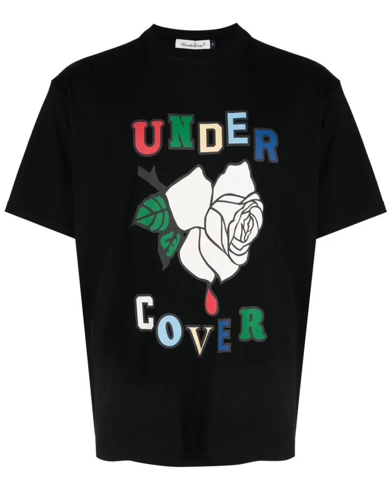 Undercover T-Shirt mit Logo-Print - Schwarz Schwarz