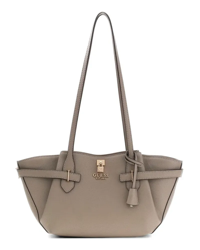 Guess Yesba padlock-detail logo-plaque shoulder bag - Braun Braun