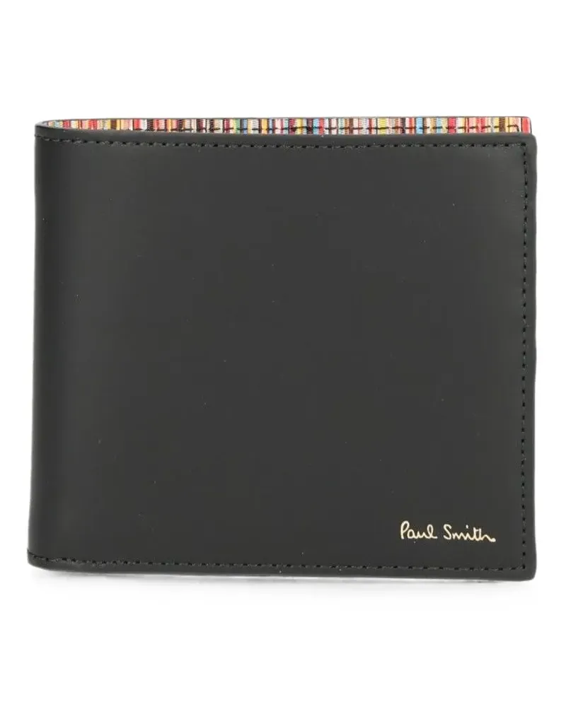Paul Smith Portemonnaie mit Signature Strip - Schwarz Schwarz