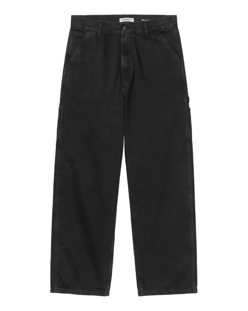 Carhartt WIP Brandon Single Knee Jeans mit weitem Bein - Schwarz Schwarz