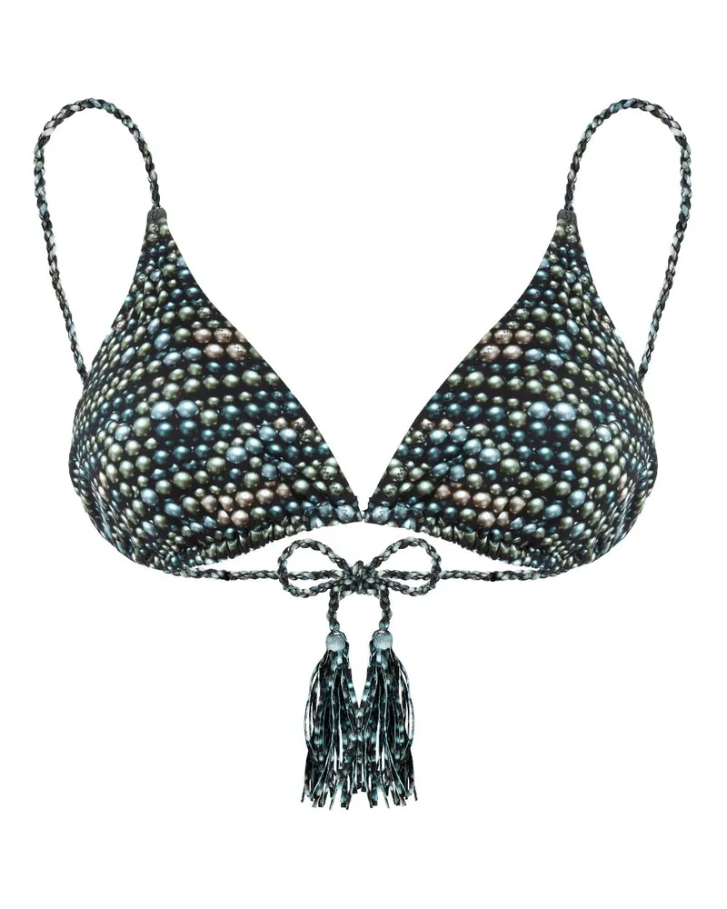 Vilebrequin Bikinioberteil mit Perlen-Print - Schwarz Schwarz