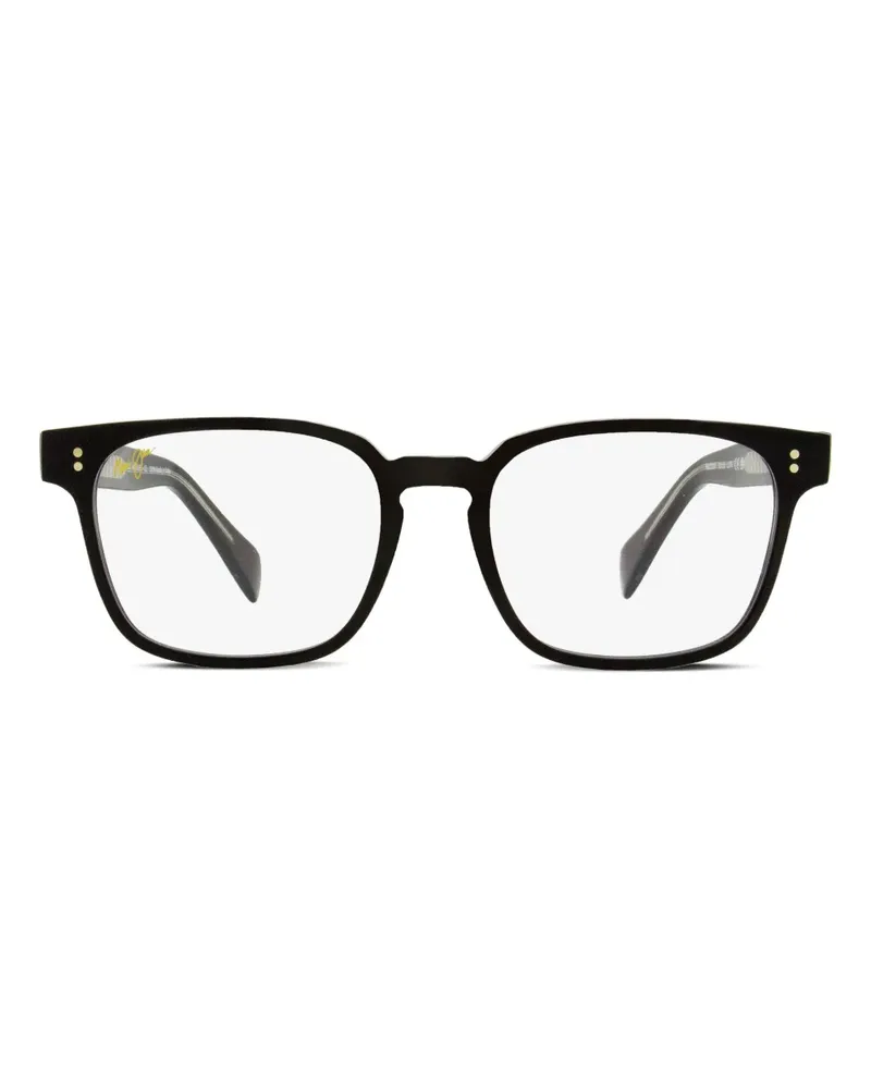 Maui Jim Brille mit eckigem Gestell - Schwarz Schwarz