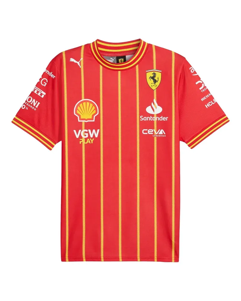 Puma Ferrari team Soccer striped T-shirt - Rot Rot