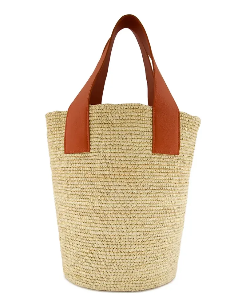 Sensi Studio Offene Beuteltasche mit Henkel - Nude Nude