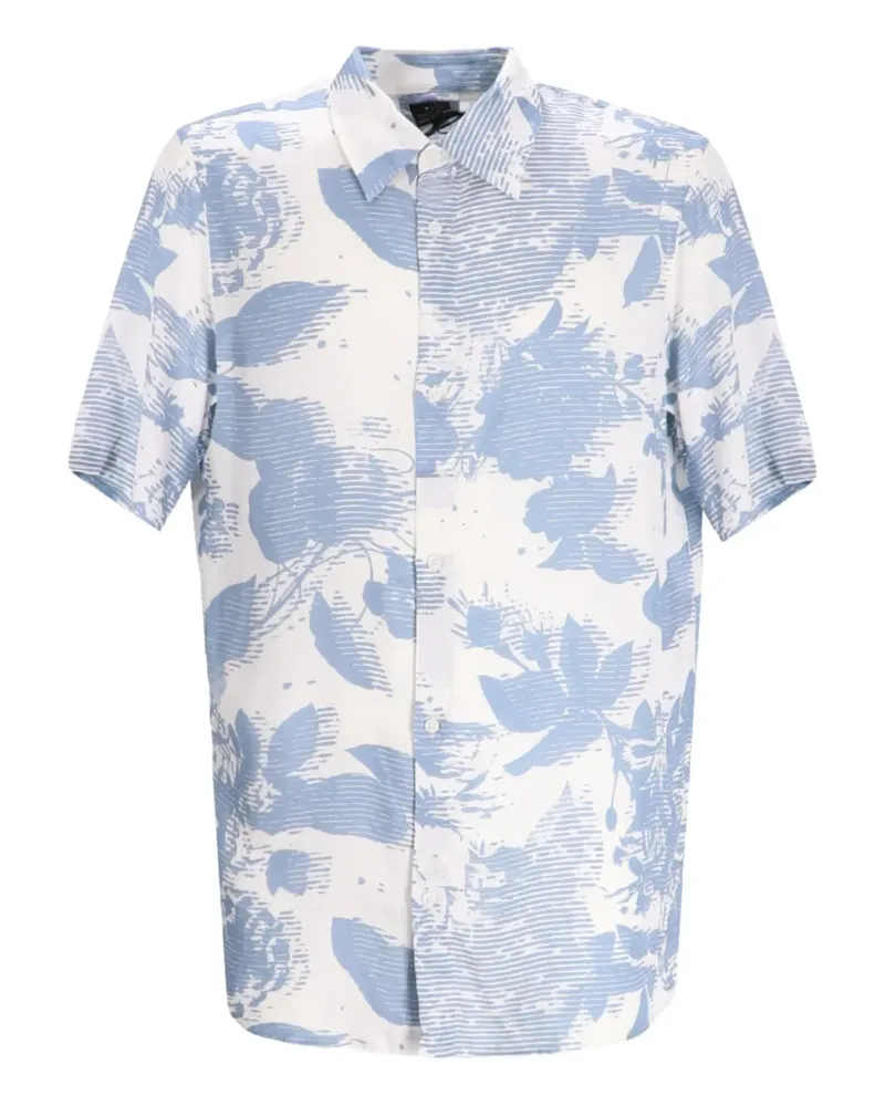 Armani Exchange Hemd mit Blumen-Print - Blau Blau