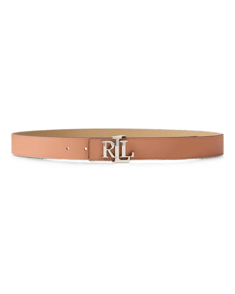 Ralph Lauren logo-plaque reversible belt - Nude Nude