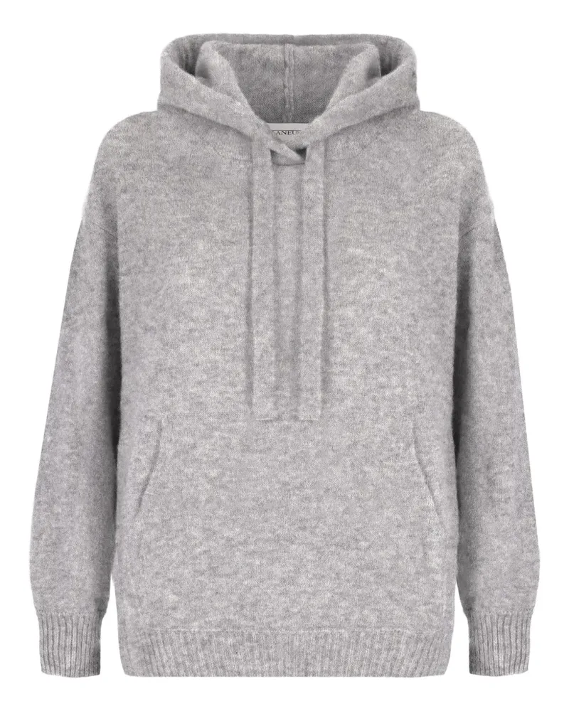 Laneus Gestrickter Hoodie - Grau Grau