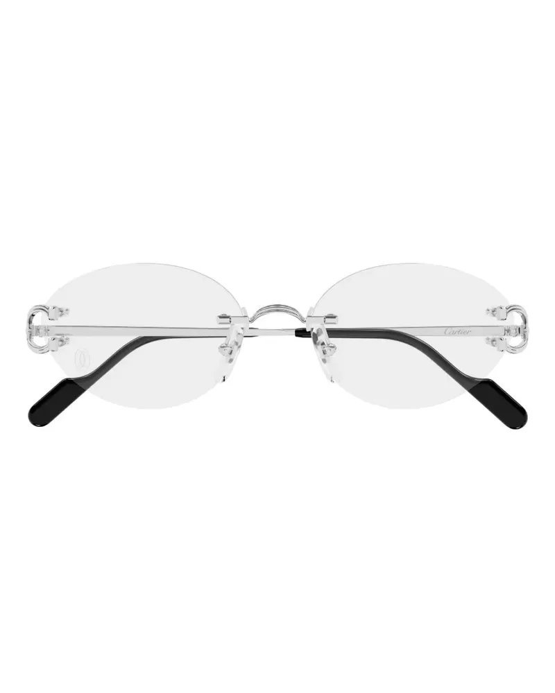 Cartier Rahmenlose Brille mit ovalem Gestell - Silber Silber