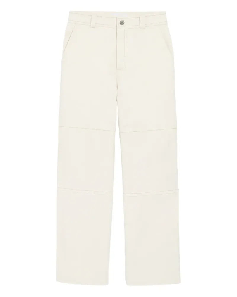 AMI Paris cotton trousers - Nude Nude