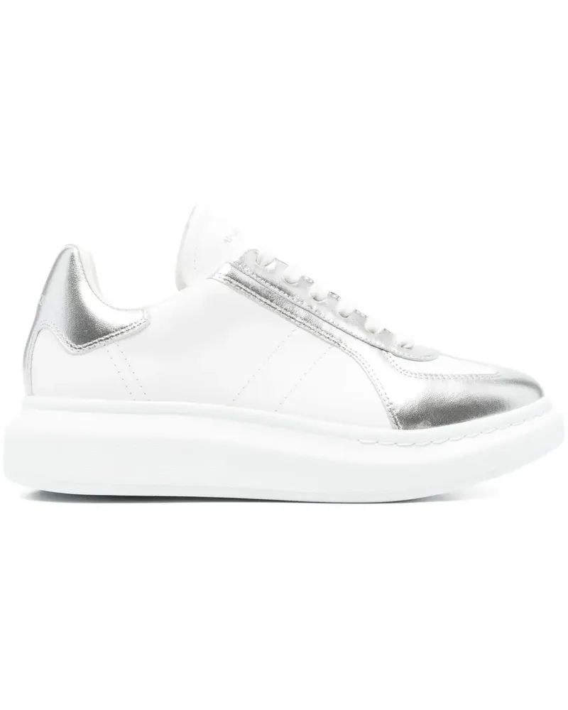 Alexander McQueen Sneakers mit Metallic-Einsatz - Weiß Weiß